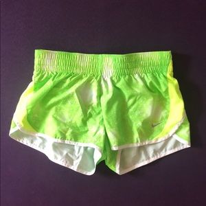 Nike dry fit neon running shorts